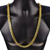 Cuban Link Gold Finish Chain Necklace 13MM 33"