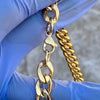 Cuban Link Gold Finish Over Stainless Steel 10MM  Chain Necklace 24"