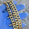 Cuban Link Gold Finish Over Stainless Steel 10MM  Chain Necklace 24"