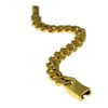 Cuban Link Gold Finish Over Stainless Steel Bracelet 15MM x 8.5"