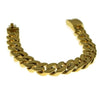 Cuban Link Gold Finish Over Stainless Steel Bracelet 15MM x 8.5"