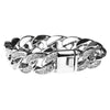 Cuban Link Iced Flooded Out Bracelet Silver Tone 18MM x 8.5"