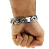 Cuban Link Iced Flooded Out Bracelet Silver Tone 18MM x 8.5"