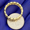 Cuban Link Ring Plain Gold Finish over 925 Sterling Silver