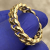 Cuban Link Ring Plain Gold Finish over 925 Sterling Silver