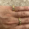 Cuban Link Ring Plain Gold Finish over 925 Sterling Silver