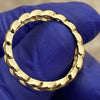 Cuban Link Ring Plain Gold Finish over 925 Sterling Silver