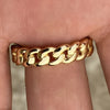 Cuban Link Ring Plain Gold Finish over 925 Sterling Silver