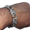 Cuban Mariner Links Two Tone Iced Flooded Out Bracelet 16MM 8.5"