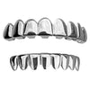 Deeper Cut Grillz Silver Tone Eight Top 8 Bottom Teeth Set