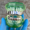 Deeper Cut Grillz Silver Tone Eight Top 8 Bottom Teeth Set