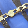 Diamond Cut Bracelet 14K Gold Plated 925 Silver Two Tone Cuban Link 8.5" 8MM Thick 20 Grams
