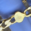 Diamond Cut Bracelet 14K Gold Plated 925 Silver Two Tone Cuban Link 8.5" 8MM Thick 20 Grams