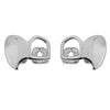 Double Cap Fang Grillz Silver Tone Open Tooth Vampire Teeth Set