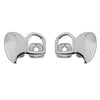 Double Cap Fang Grillz Silver Tone Open Tooth Vampire Teeth Set