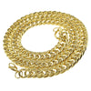 Double Cuban Gold Finish Stainless Steel Chain 14MM Thick 30"