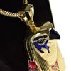 Egyptian Horus Falcon Bird Gold Plated 36" Franco Chain Necklace