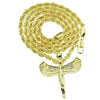 Egyptian Isis Pendant Gold Finish Rope Chain Necklace 24"