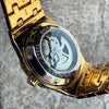 Embossed Dragon Face Men’s Automatic Gold Watch