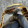 Embossed Dragon Face Men’s Automatic Gold Watch