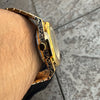 Embossed Dragon Face Men’s Automatic Gold Watch