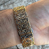 Embossed Dragon Face Men’s Automatic Gold Watch