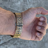 Embossed Dragon Face Men’s Automatic Gold Watch