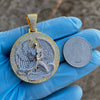 Euphanasia Angel Pendant  Iced Gold Finish over 925 Silver (Gold Trim)