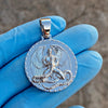 Euphanasia Pendant Medallion Angel Of Death Plain 925 Silver 1.25"