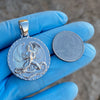 Euphanasia Pendant Medallion Angel Of Death Plain 925 Silver 1.25"