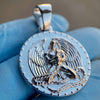 Euphanasia Pendant Medallion Angel Of Death Plain 925 Silver 1.25"
