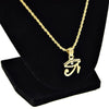 Eye Of Horus Micro Rope Chain Gold Finish Necklace 24"