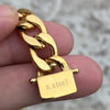 Figaro Link Bracelet Gold Finish over Stainless Steel 8.5"