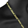 Figaro Link Gold Finish Chain Necklace 24" x 6.5MM