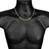 Figaro Link Gold Finish Choker Chain Necklace 18" x 4.6MM