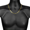 Figaro Link Gold Finish Choker Necklace 20" x 5.8MM