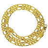 Figaro Link Gold Finish Choker Necklace 20" x 5.8MM