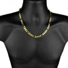 Figaro Link Gold Finish Choker Necklace 20" x 8MM