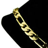 Figaro Link Gold Finish Choker Necklace 20" x 8MM