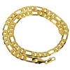 Figaro Link Gold Finish Choker Necklace 20" x 8MM