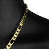 Figaro Link Gold Finish Choker Necklace 20" x 8MM