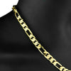 Figaro Link Gold Finish Choker Necklace 20" x 9MM