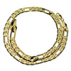 Figaro Link Gold Finish Choker Necklace 20" x 9MM