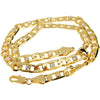 Figaro Link Iced Gold Finish Chain Choker Necklace 16"