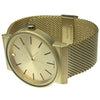 Flat Band Gold Finish Hip Hop Watch