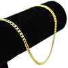 Flat Cuban Link Chain Gold Plated Necklace 4MM 30"