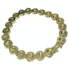 Flower Cluster Iced Gold Finish Bracelet 8"