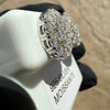 Flower Cluster Round 925 Sterling Silver 4.86 CTW Moissanite Earrings VVS D 15MM