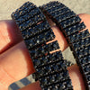 Four Row All  Black Pharaoh Chain Iced 4-Rows Necklace 30"
