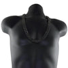 Four Row Black Pharaoh Chain Iced Necklace 30"